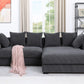 Naomi - 3 Piece Upholstered Sectional - Furniture Home Direct