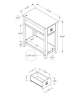 Accent End Table, 2 Tier, Narrow, Lamp, Storage Drawer, Charming Design - Furniture Home Direct