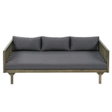 Claremont - 3 Seater Daybed Teak Acacia Wood Water Resistant Cushions