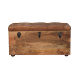 Buffalo - Leather Storage Trunk - Furniture Home Direct