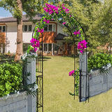 Metal Garden Arch Garden Arbor Trellis Climbing Plants Support Rose Arch Outdoor Arch - Furniture Home Direct