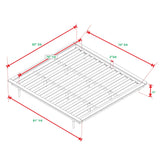 Mid-Century Modern Solid Wood Platform Bed Frame - Furniture Home Direct