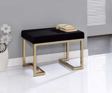 Boice Bench - Black / Champagne - Furniture Home Direct