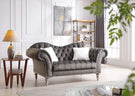 Elegant Round Arm Loveseat - Furniture Home Direct
