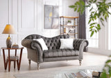 Elegant Round Arm Loveseat - Furniture Home Direct