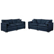 Modern Chenille Oversized Deep Seat Luxury 2 Piece Sofa Set With 4 Pillows - Furniture Home Direct
