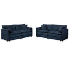 Modern Chenille Oversized Deep Seat Luxury 2 Piece Sofa Set With 4 Pillows - Furniture Home Direct