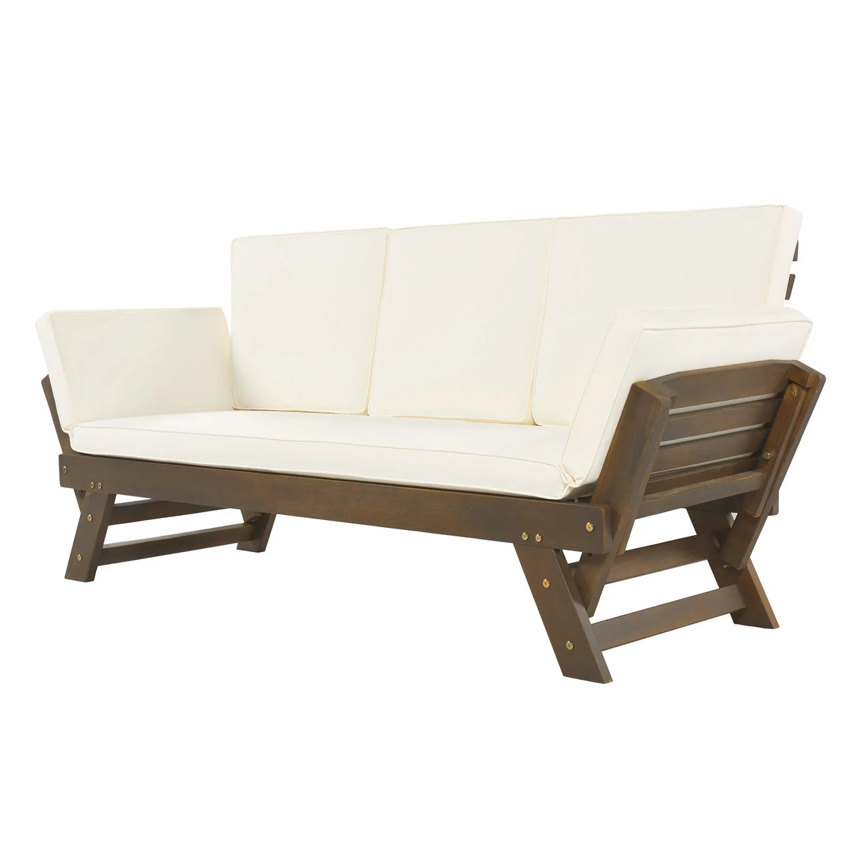 Outdoor Sofa with Adjustable Armrests - Beige - Furniture Home Direct
