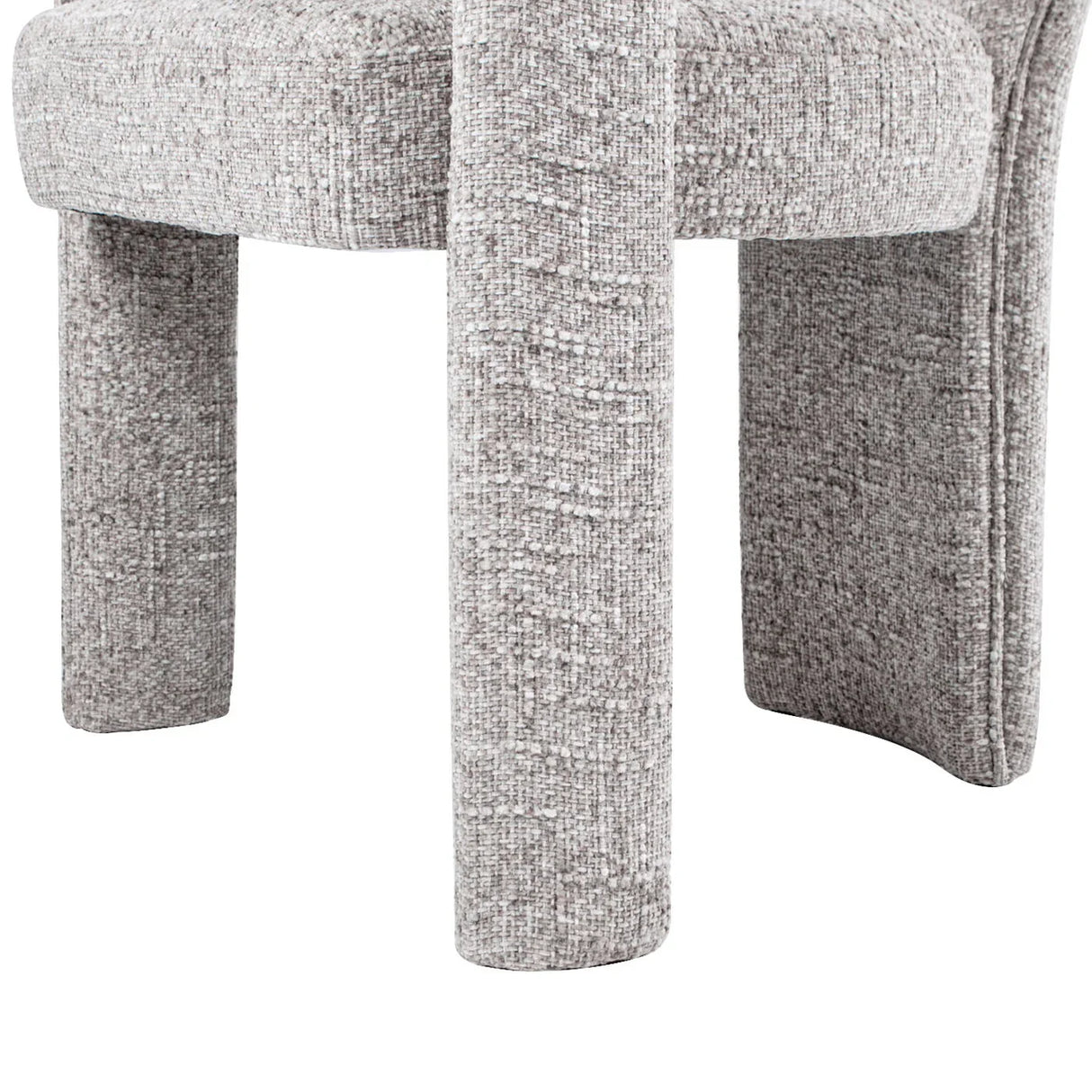 Sydney - Fully Upholstered Barrel Dining Chair - Multi Greige Beige - Furniture Home Direct
