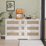 Elegant Rattan Locker With 9 Drawers, Metal Handles - Furniture Home Direct
