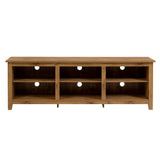 Modern Transitional 3 Shelf Open Storage 70" TV Stand For 80" TVs - Furniture Home Direct