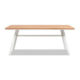 Maiden - 6 Seater Patio Dining Table - Natural Teak - Furniture Home Direct