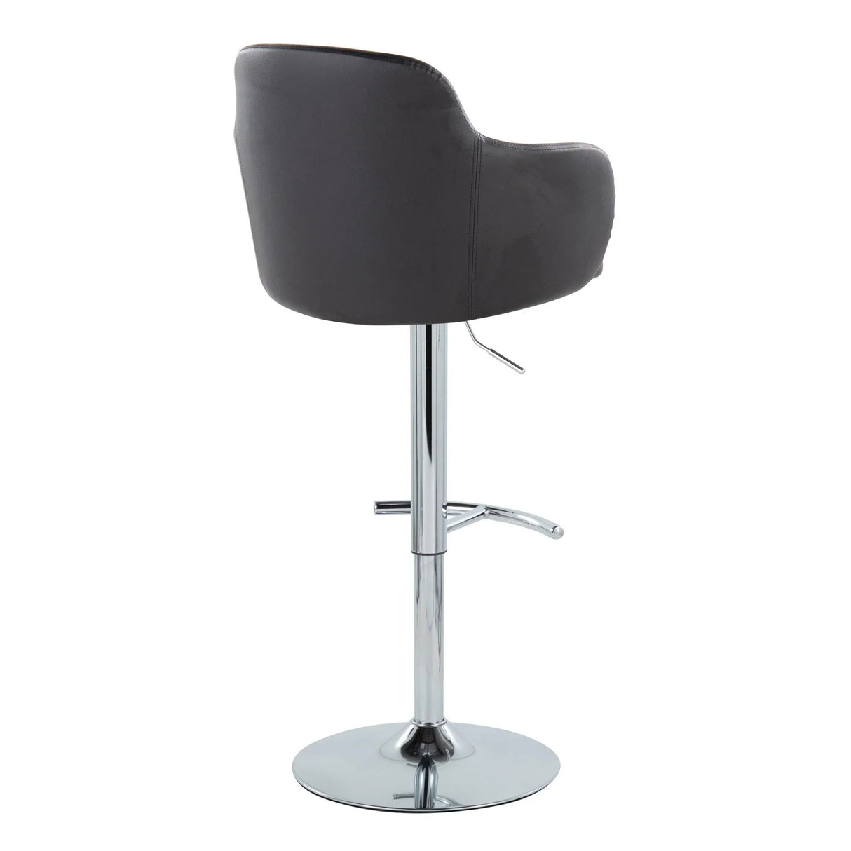 Boyne - Contemporary Adjustable Barstool With Swivel & Rounded T Footrest (Set of 2) - Furniture Home Direct