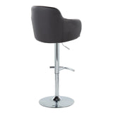 Boyne - Contemporary Adjustable Barstool With Swivel & Rounded T Footrest (Set of 2) - Furniture Home Direct