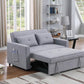 Zoey - Linen Convertible Sleeper Loveseat With Side Pocket - Furniture Home Direct