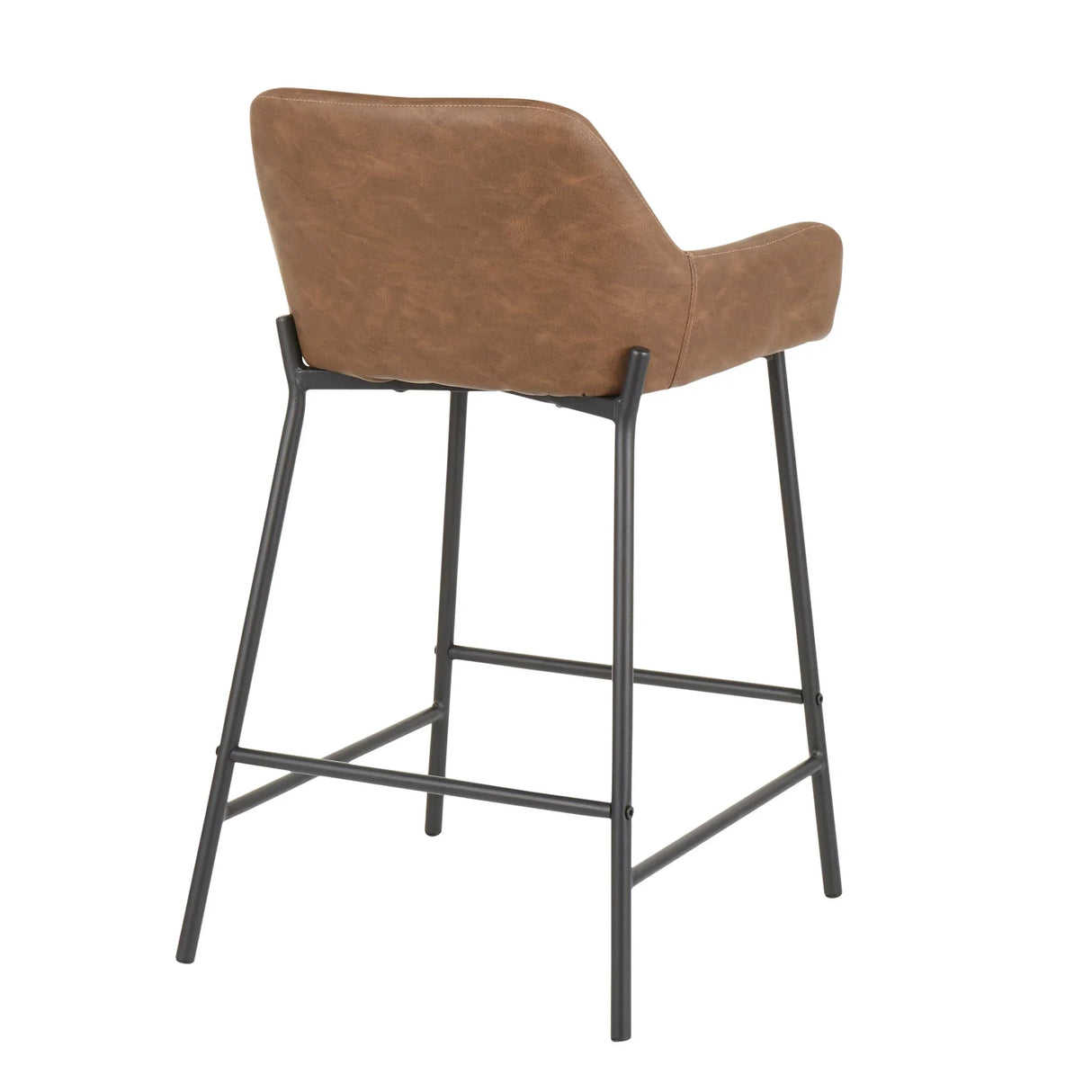 Daniella - Industrial Fixed Height Counter Stool (Set of 2) - Furniture Home Direct