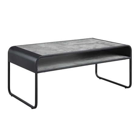 Raziela - Concrete Coffee Table - Black / Gray - Furniture Home Direct
