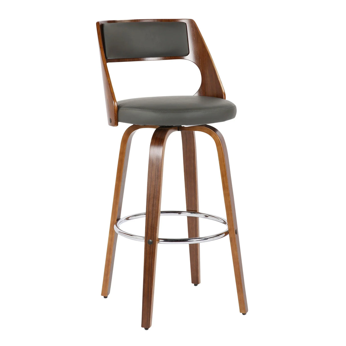 Cecina - Mid-Century Modern Barstool With Swivel (Set of 2) - Furniture Home Direct