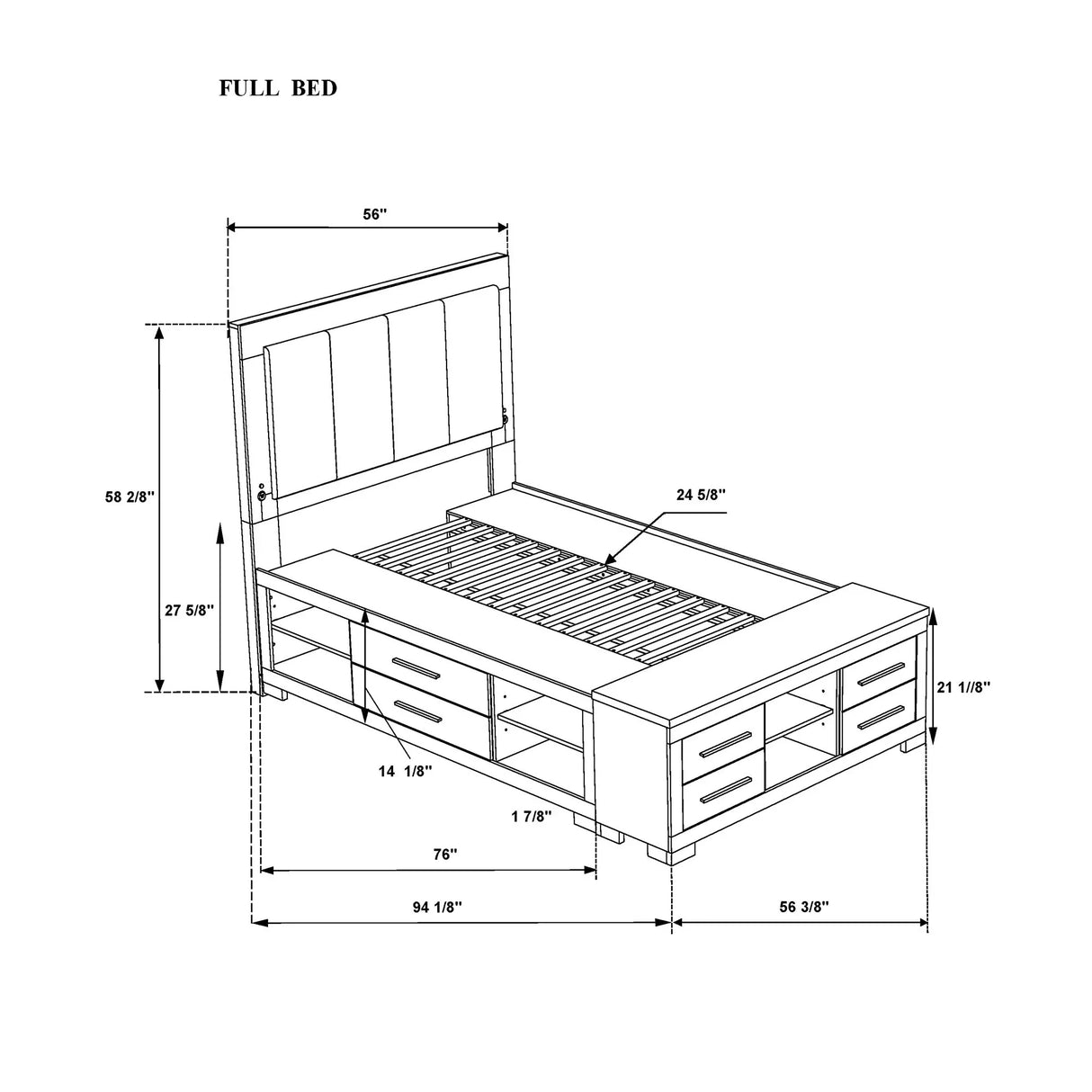 Emilia - Bed With Storage And LED Lighting - Furniture Home Direct