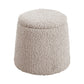 Elegant Round Storage Ottoman Upholstered - Furniture Home Direct