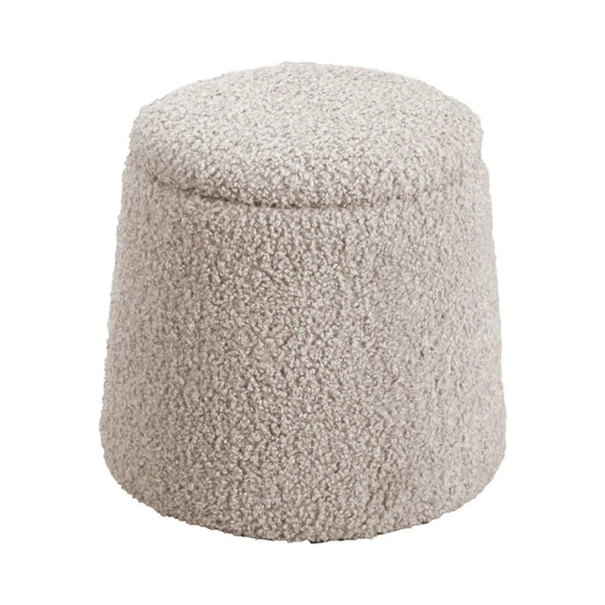 Elegant Round Storage Ottoman Upholstered - Furniture Home Direct