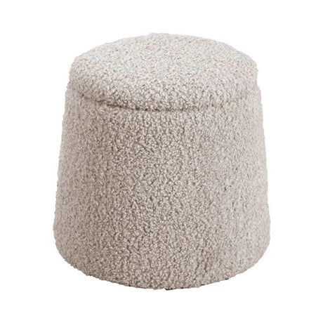 Elegant Round Storage Ottoman Upholstered - Furniture Home Direct