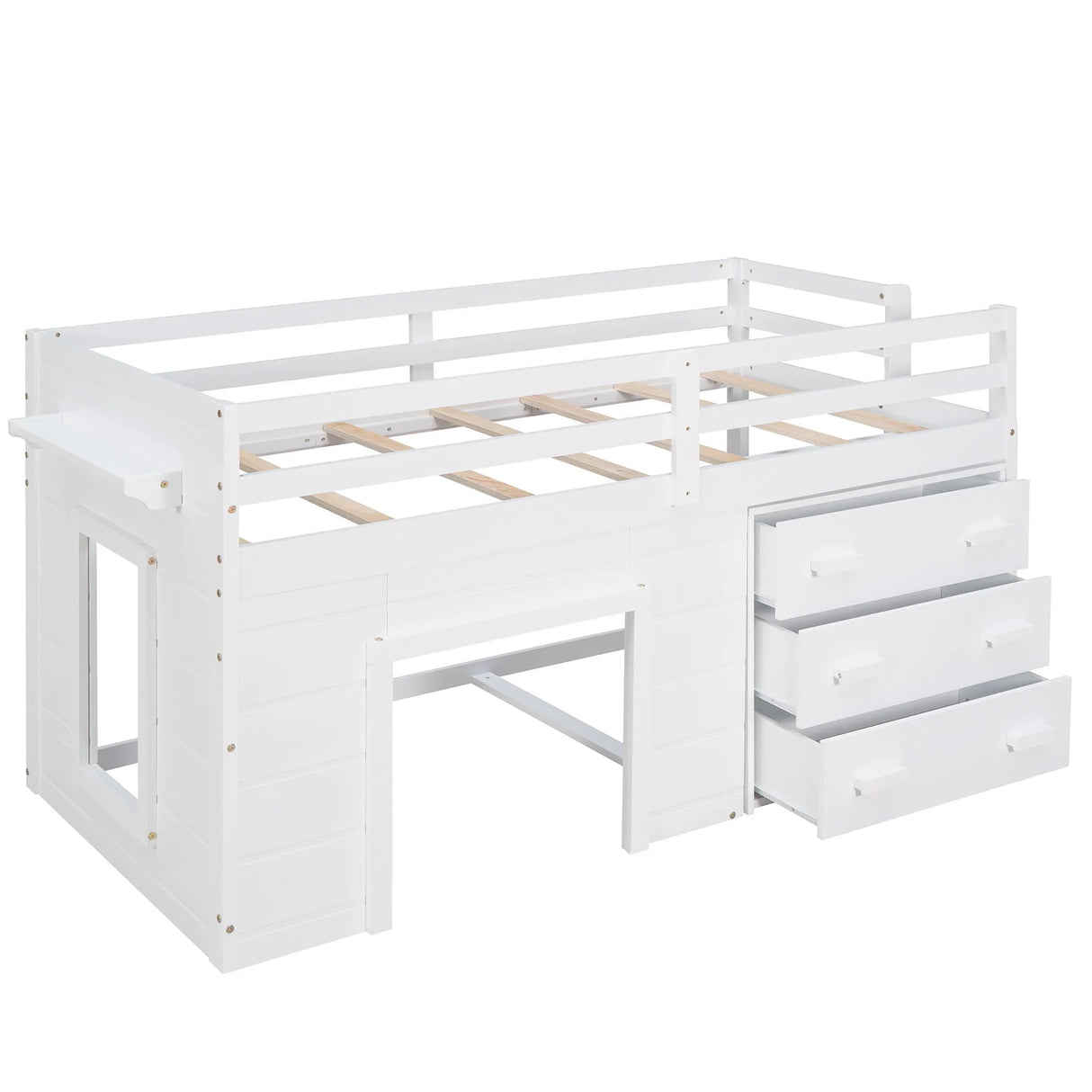 Loft Bed With Cabinet And Shelf - Furniture Home Direct