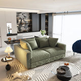 Plush Corduroy 4 Seat Sofa, Modern Comfy Upholstered Sofa Cloud Couch, Deep Seat Couches With Soft Pillows - Furniture Home Direct
