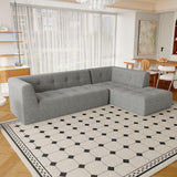 Modular Combination Living Room Sofa Set, Modern Minimalist Sofa, Living Room Upholstered Sofa Bed, Bedroom, 2 Pieces Computer Free Combination, L - Shaped - Furniture Home Direct
