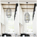 8 Light Lantern Chandelier Lighting, Entryway Chandeliers For High Ceilings, Chandeliers For Dining Room, Foyer, Entry, Staircase, Hallway, Height Adjustable (E12 Bulbs Not Included) - Furniture Home Direct