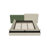 Modern Upholstered Platform Bed With Storage Space, Sturdy And Stable Solid Wood Frame - Furniture Home Direct