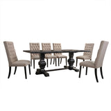 Morland - 7 Pieces Dining Room Set - Black - Furniture Home Direct