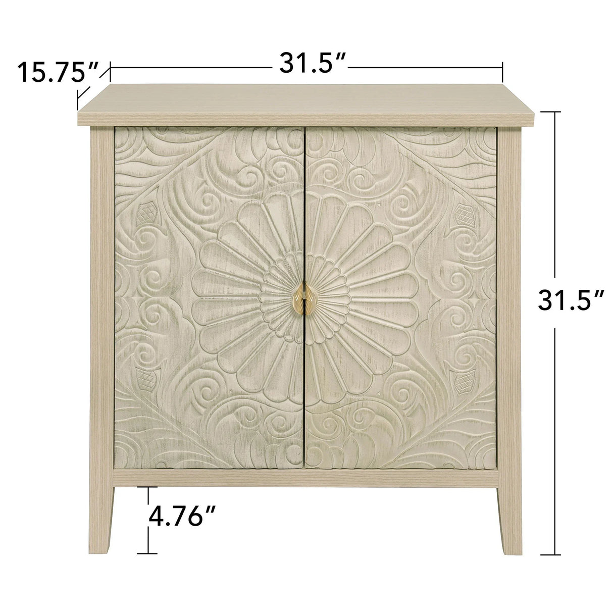 2 Door Cabinet, American Furniture, Suitable For Bedroom, Living Room, Study - Natural - Furniture Home Direct