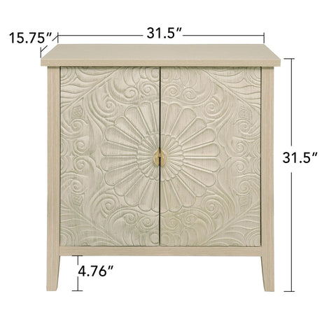 2 Door Cabinet, American Furniture, Suitable For Bedroom, Living Room, Study - Natural - Furniture Home Direct