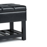 Saxon - Upholstered Transitional Storage Ottoman Bench - Furniture Home Direct