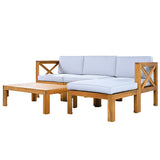 Outdoor 5-Piece Sectional With Cushions and Coffee Table - Furniture Home Direct