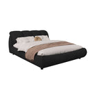 Luxury Upholstered Platform Bed With Oversized Padded Backrest And Solid Wood Frame - Furniture Home Direct