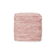 Enigma - Yarn And Cotton Square Pouf Ottoman With Polystyrene Beads - Red / White - Furniture Home Direct