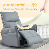 270° Power Swivel Rocker Glider Recliner Chair With USB Ports - Furniture Home Direct