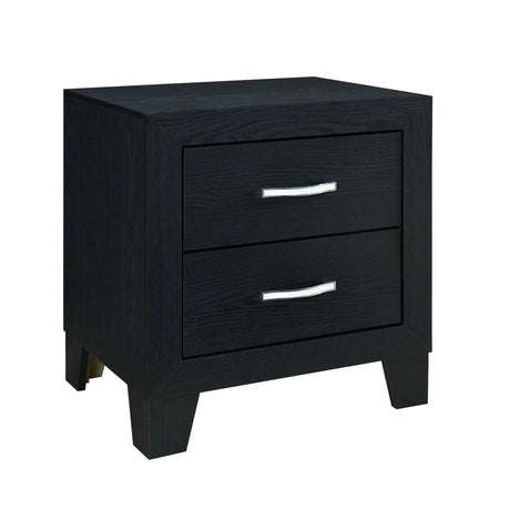 Carlos - Nightstand - Black - Furniture Home Direct