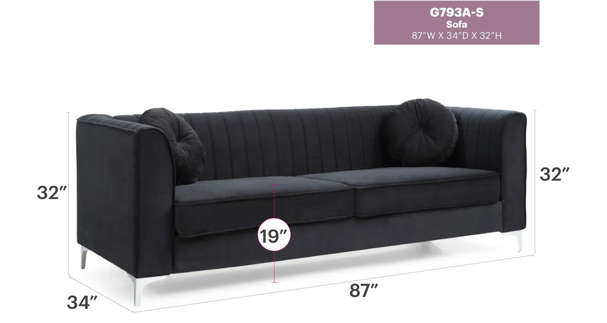 Delray - Micro Suede Sofa - Furniture Home Direct