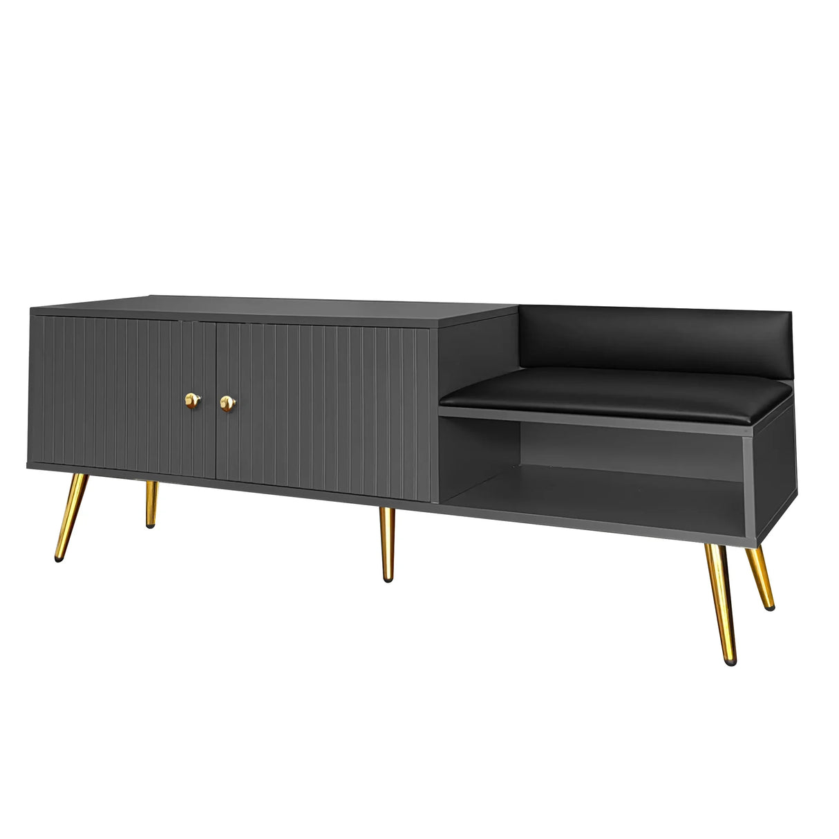 Modern Shoe Cabinet - Black - Furniture Home Direct