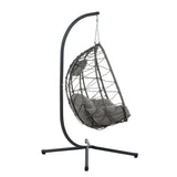 Outdoor Egg Chair With Stand - Dark Gray - Furniture Home Direct