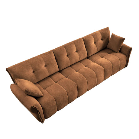 Modern Sofa & Pillows, Textured Cover, High Rebound Cushions - Furniture Home Direct