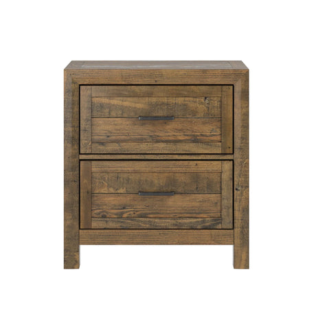 Lisque - 2 Drawer Nightstand - Brown - Furniture Home Direct