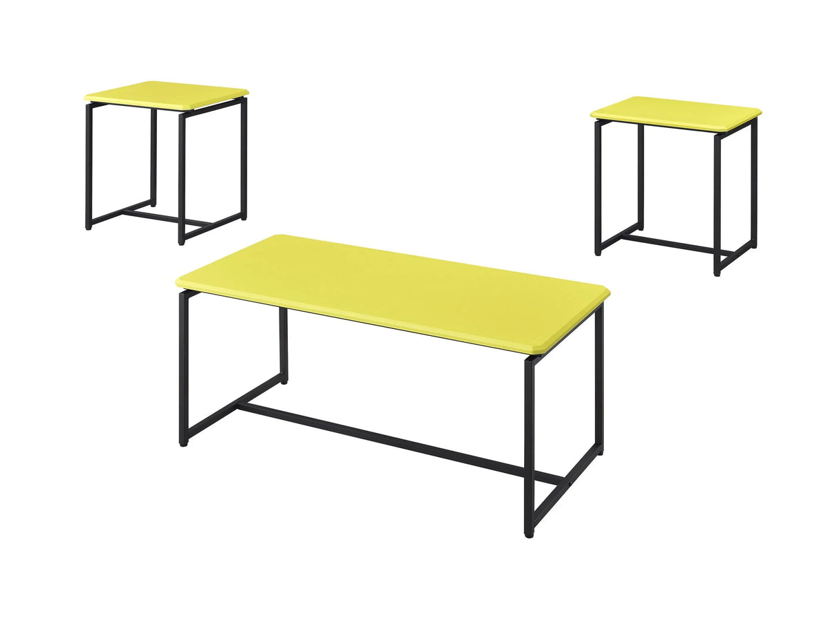 GT - 3 Piece Carbon Fiber Wrap Coffee Table And End Table (Set of 3) - Furniture Home Direct