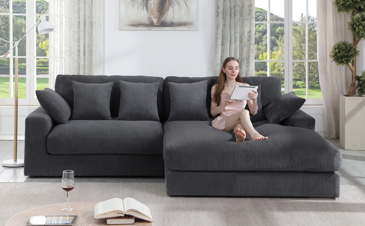 Mystic - Reversible Sectional Sofa Chaise - Furniture Home Direct