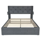 Bed With Gas Lift Storage, USB Ports - Furniture Home Direct