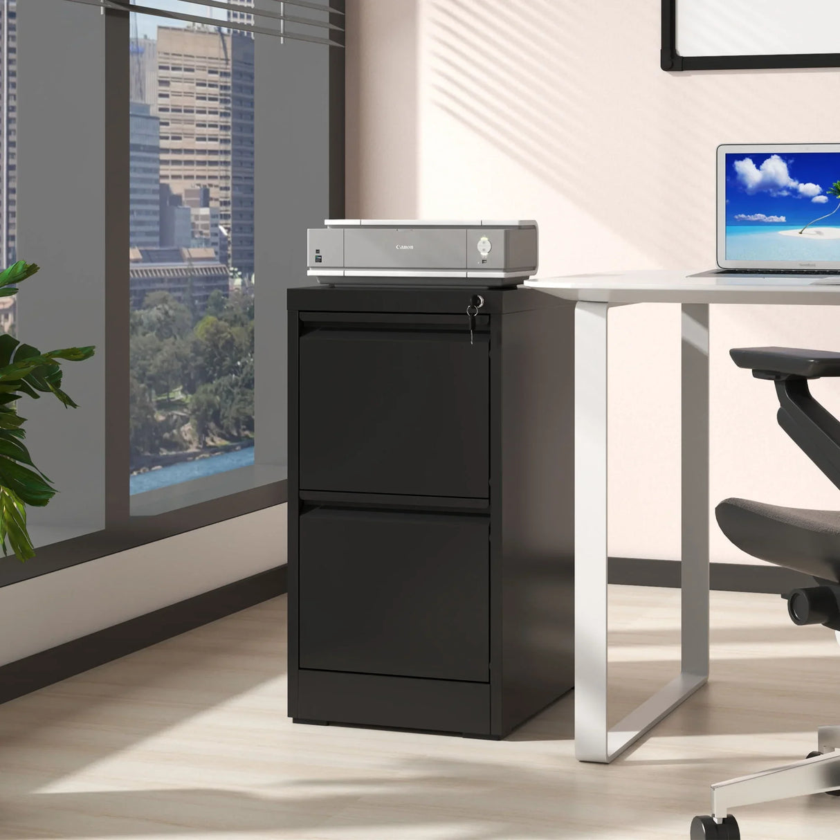 Steel Drawer Vertical File Cabinet With Lock For A4 Legal / Letter Size - Furniture Home Direct