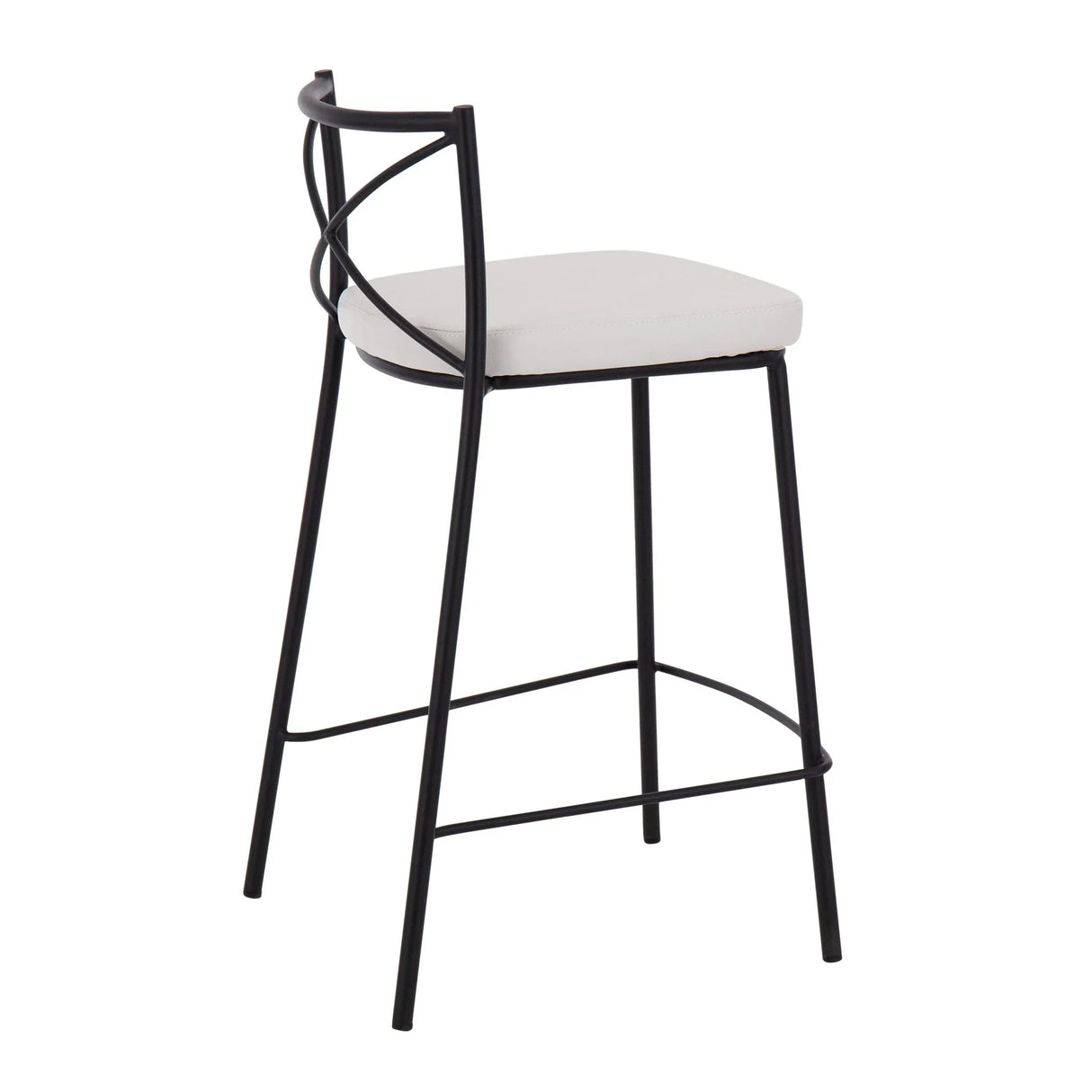 Modern Charlotte - Contemporary Fixed Height Counter Stool (Set of 2) - Furniture Home Direct